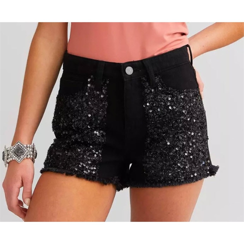 Sterling & Stitch High Rise Sequin Shorts NWT